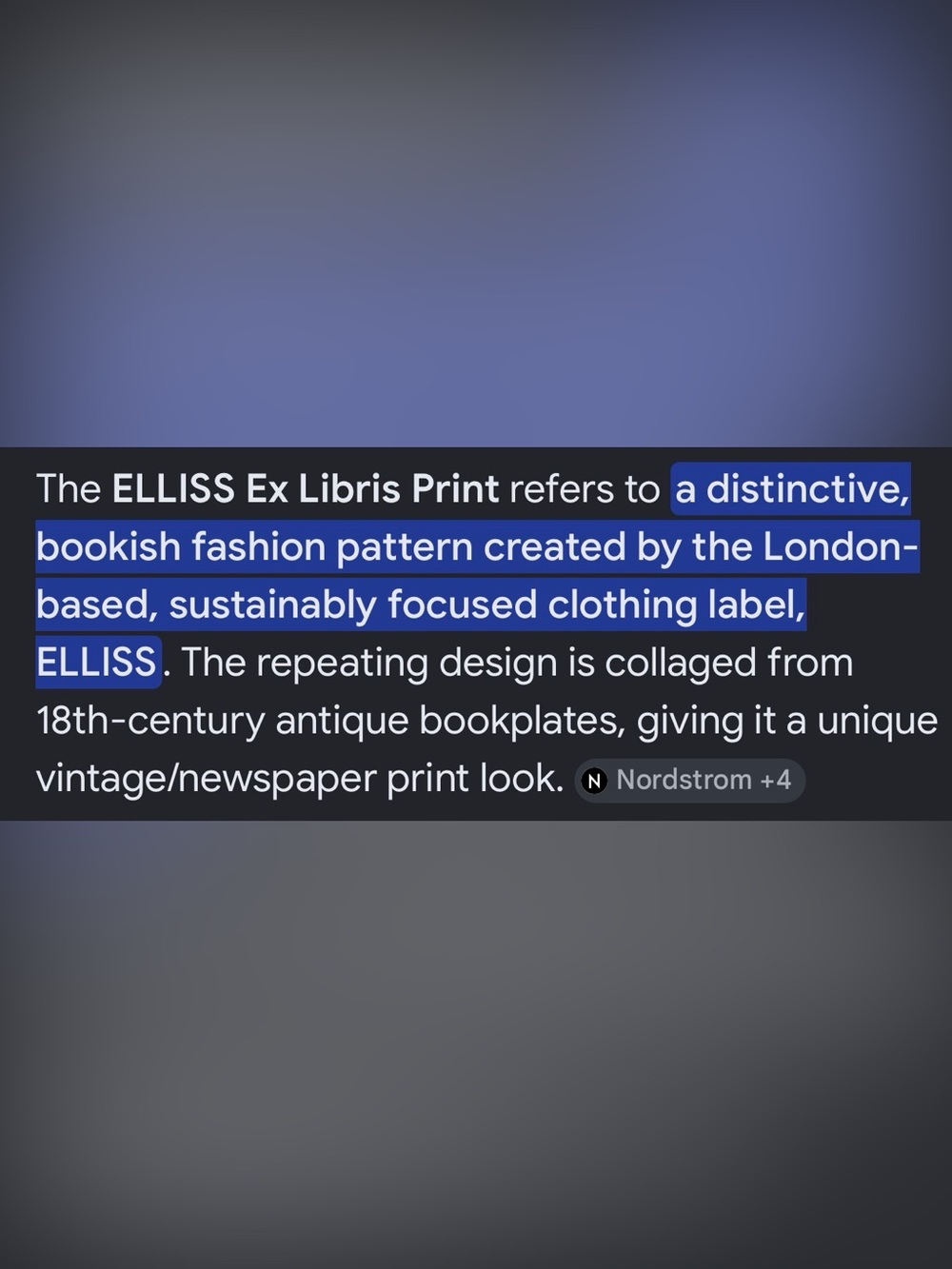 Elliss London Pinstripe Ex Libris Printed Crop Top Size L - Picture 9 of 9